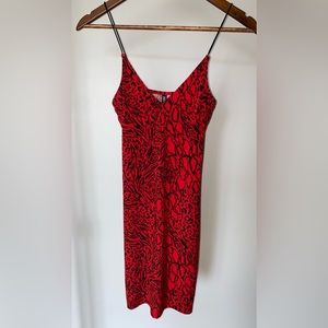 Bodycon mini v neck dress